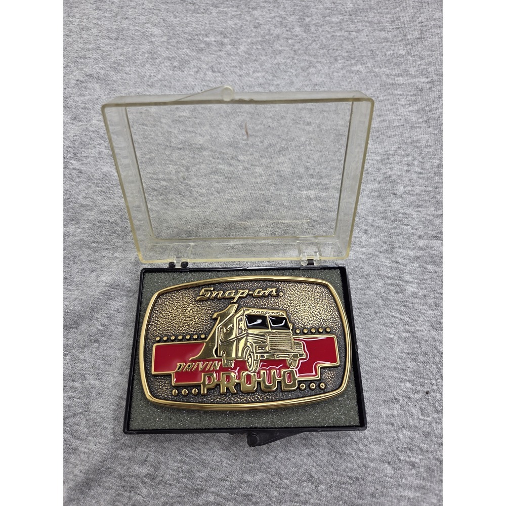 1989 Snap-on Drivin Proud Truck Belt Buckle New in Box